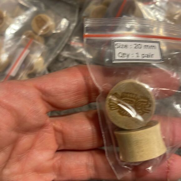 Crocodile wood fish, laser, gauges, plugs multiple sizes available one pair NEW - Picture 6 of 6